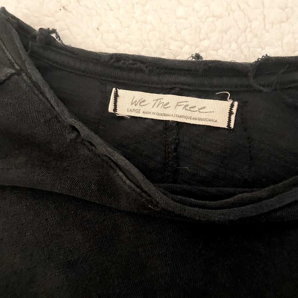 We The Free Black Crop Top. Size L.